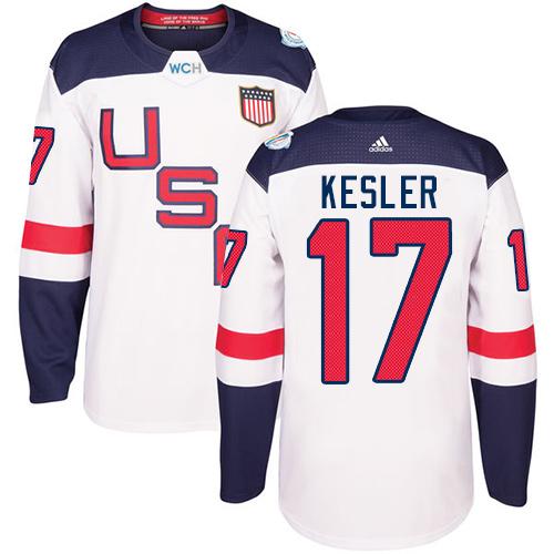 Team USA #17 Ryan Kesler White 2016 World Cup Stitched Youth NHL Jersey - Click Image to Close